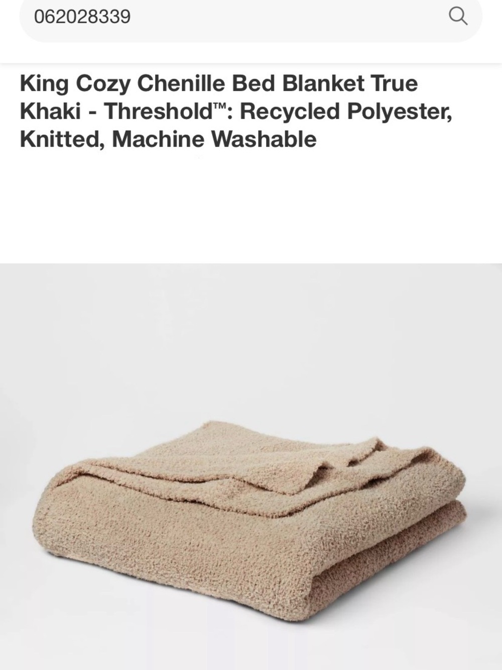 King Chenille Coverlet/blanket Oatmeal